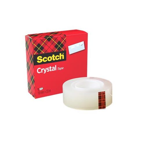 Ragasztószalag, 19 mm x 33 m, 3M SCOTCH "Crystal"