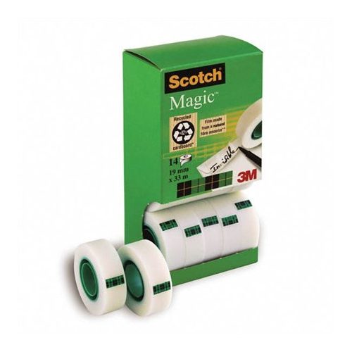 Ragasztószalag, 2 db ajándék, 19 mm x 33 m, 3M SCOTCH "Magic tape 810"