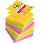 Öntapadó jegyzettömb, "Z", 76x76 mm, 4+2x90 lap, 3M POSTIT "Carnival", vegyes