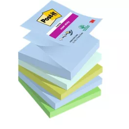   Öntapadó jegyzettömb, "Z", 76x76 mm, 5x90 lap, 3M POSTIT "Super Sticky Oasis", vegyes színek
