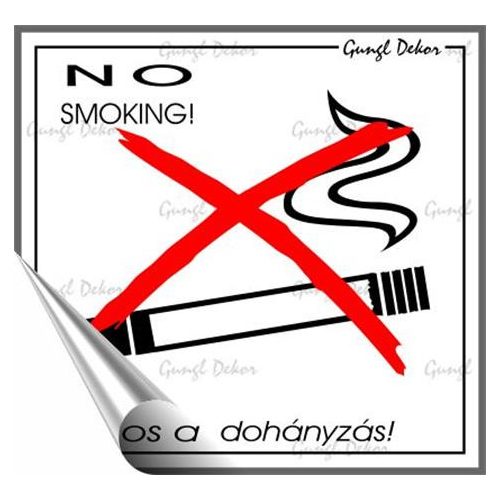 Információs matrica, 8,7x8,3 cm, "Tilos a dohányzás!"