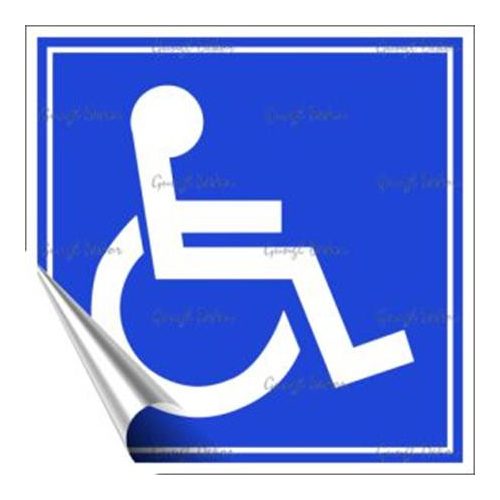 Információs matrica, 10x10 cm, rokkant piktogram