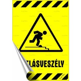   Információs matrica, 25x17,5 cm, "Botlásveszély"