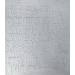 Öntapadós matrica, 2 cm-es, betűlap, fehér