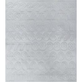 Öntapadós matrica, 2 cm-es, számlap, fehér