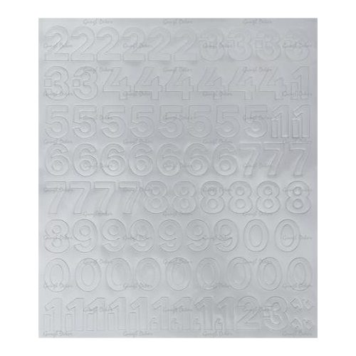 Öntapadós matrica, 2 cm-es, számlap, fehér