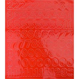 Öntapadós matrica, 2 cm-es, számlap, piros