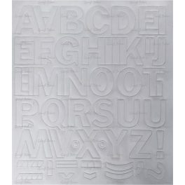 Öntapadós matrica, 3 cm-es, betűlap, fehér