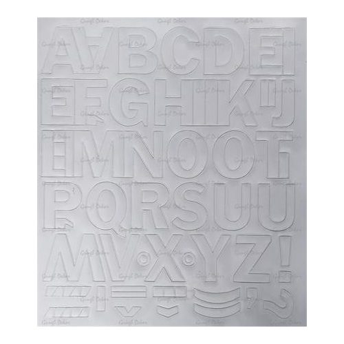 Öntapadós matrica, 3 cm-es, betűlap, fehér