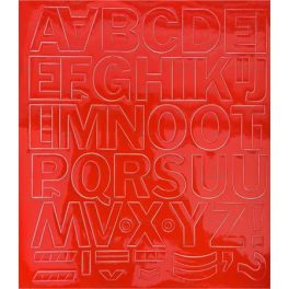 Öntapadós matrica, 3 cm-es, betűlap, piros