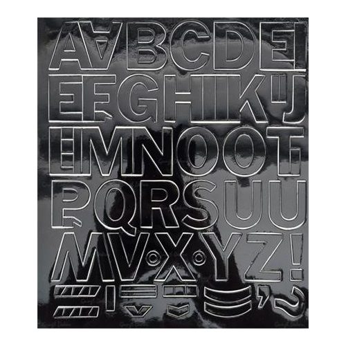 Öntapadós matrica, 3 cm-es, betűlap, fekete