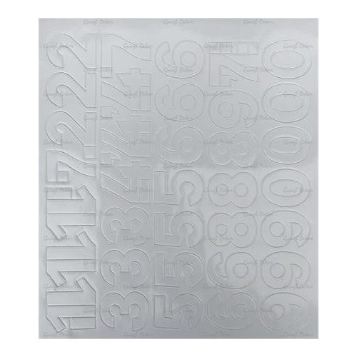 Öntapadós matrica, 3 cm-es, számlap, fehér