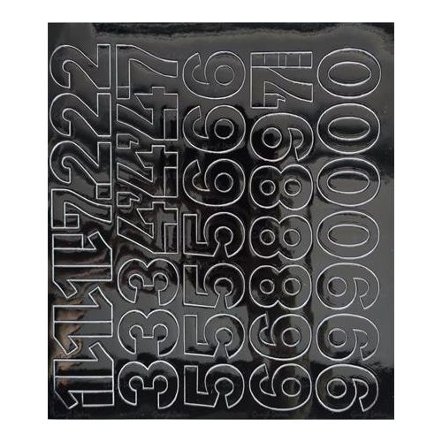 Öntapadós matrica, 3 cm-es, számlap, fekete