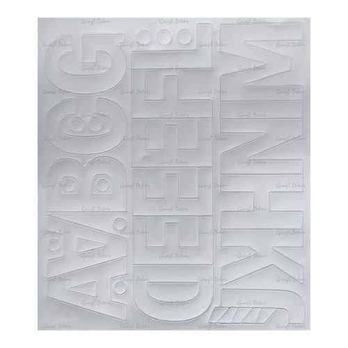 Öntapadós matrica, 5 cm-es, betűlap, ABC első fele, fehér