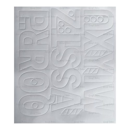 Öntapadós matrica, 5 cm-es, betűlap, ABC második fele, fehér