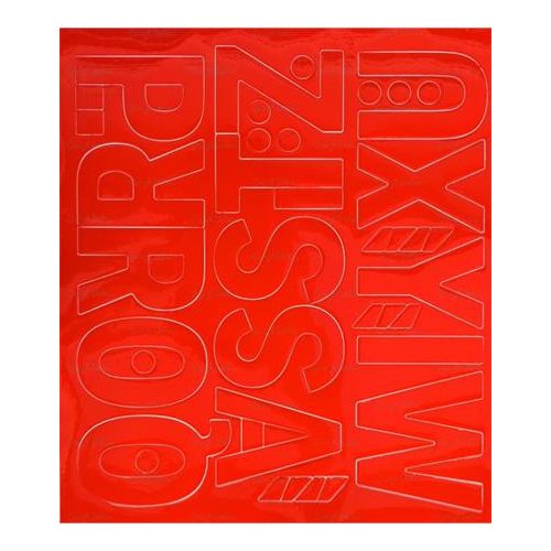 Öntapadós matrica, 5 cm-es, betűlap, ABC második fele, piros