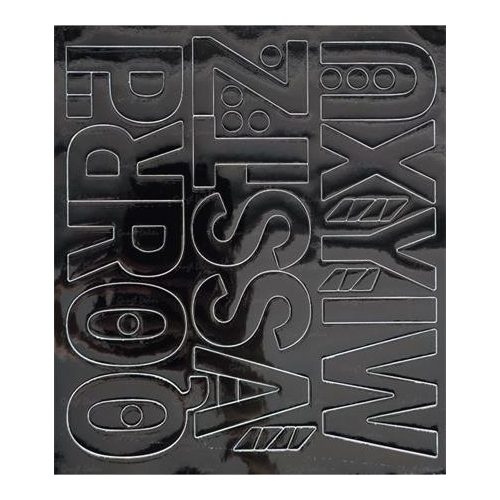 Öntapadós matrica, 5 cm-es, betűlap, ABC második fele, fekete