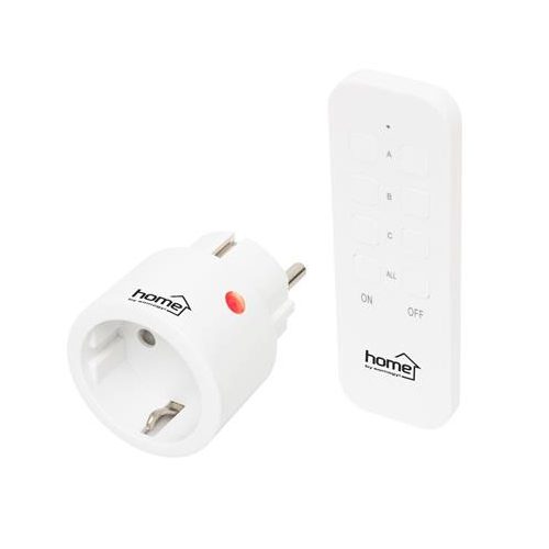 Dugalj szett, 1 aljzat, távirányítóval, 2300 W, HOME, fehér