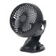 Hordozható mini ventilátor, csíptetővel, akkumulátoros, 10 cm, HOME, fekete