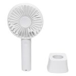 Kézi ventilátor, tölthető, 9 cm, 4 W, HOME, fehér