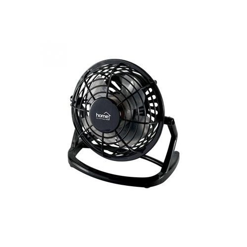 Asztali ventilátor, USB, 10 cm, HOME, fekete