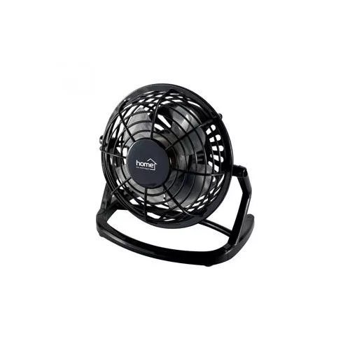 Asztali ventilátor, USB, 10 cm, HOME, fekete
