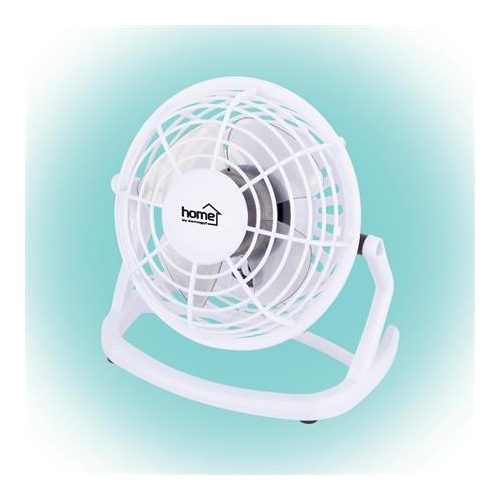 Asztali ventilátor, USB, 10 cm, HOME, fehér