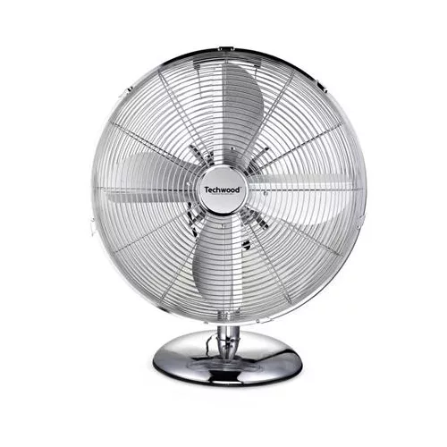Asztali ventilátor, 30 cm, 45 W, TECHWOOD, króm