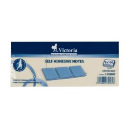   Öntapadó jegyzettömb, 50x40 mm, 100 lap, VICTORIA OFFICE, sárga