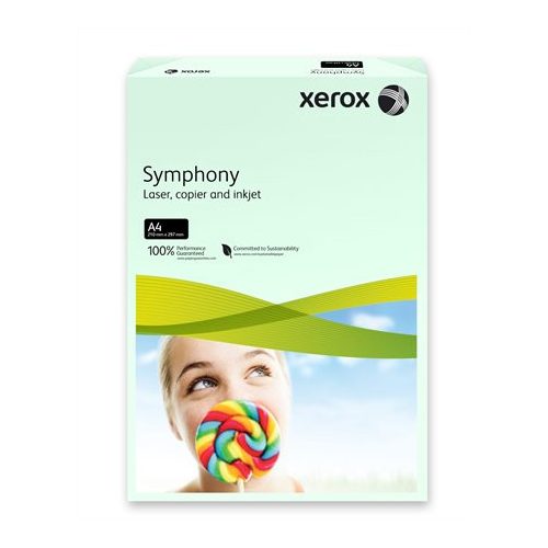 Másolópapír, színes, A4, 160 g, XEROX "Symphony", világoszöld (pasztell)