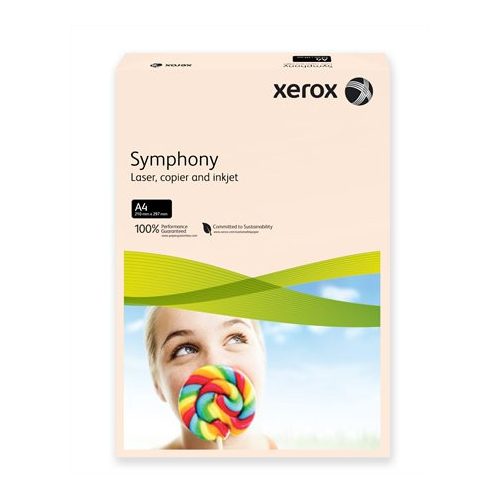 Másolópapír, színes, A4, 80 g, XEROX "Symphony", lazac (pasztell)