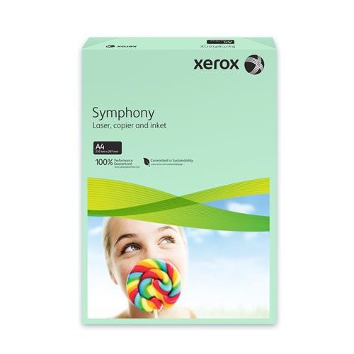 Másolópapír, színes, A4, 80 g, XEROX "Symphony", zöld (közép)