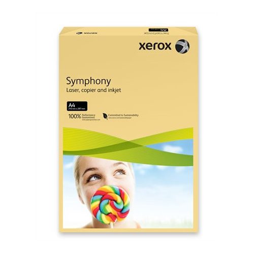 Másolópapír, színes, A4, 80 g, XEROX "Symphony", vajszín (közép)