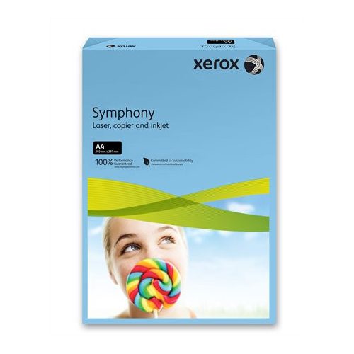 Másolópapír, színes, A4, 160 g, XEROX "Symphony", sötétkék (intenzív)
