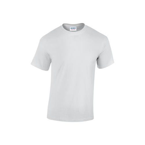 Póló, férfi, környakú, 100% pamut, XXXXL méret "Gildan", fehér