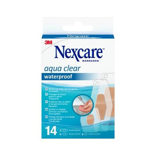 Sebtapasz, vízálló, vegyes méret, 14 db, 3M "Nexcare™ Aqua 360"