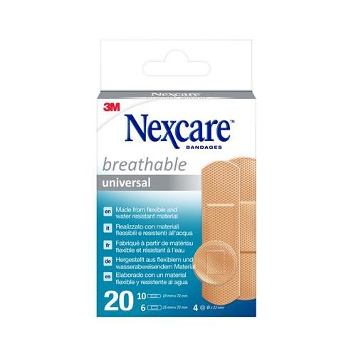 Sebtapasz, vízálló, általános, vegyes méret, 20 db, 3M "Nexcare Universal"