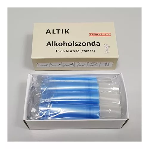 Kémiai alkohol-teszter, befújós, egyszer használható