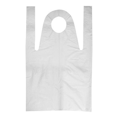Fóliakötény, fehér, HDPE, tömbösített, 80x125