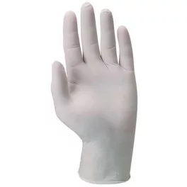   Védőkesztyű, egyszer használatos, latex, L/10-es méret, púderezett