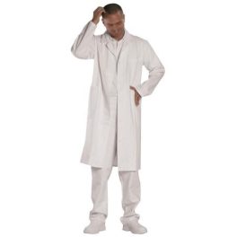   Köpeny, férfi, hosszú ujjú, 100% pamut, 54-es méret, fehér