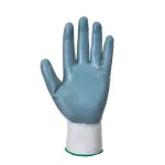 Védőkesztyű, nitril, L méret, "Flexo Grip" szürke-fehér