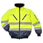 Munkavédelmi kabát, jól láthatósági, 3 az 1-ben, M méret " Hi-Vis", sárga-tengerészkék