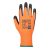 Védőkesztyű, HPPE, láthatósági, vágásbiztos, M méret "Cut 5", narancs