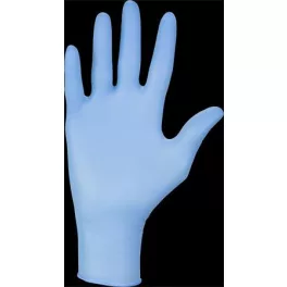   Védőkesztyű, egyszer használatos, nitril, XS méret, 100 db, púder nélküli, kék