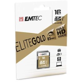   Memóriakártya, SDHC, 16GB, UHS-I/U1, 85/20 MB/s, EMTEC "Elite Gold"