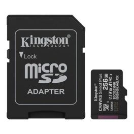   Memóriakártya, microSDXC, 256GB, C10/UHS-I/U1-U3/V10-V30/A1, Gen3, adapter, KINGSTON "Canvas Select Plus"