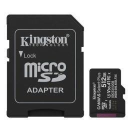   Memóriakártya, microSDXC, 512GB, C10/UHS-I/U1-U3/V10-V30/A1, Gen3, adapter, KINGSTON "Canvas Select Plus"
