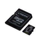 Memóriakártya, microSDXC,64GB, CL10/UHS-I/U1/V10/A1, adapter, KINGSTON "Canvas Select Plus"