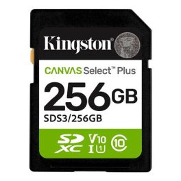   Memóriakártya, SDXC, 256GB, C10/UHS-I/U1/V10, Gen3, KINGSTON "Canvas Select Plus"